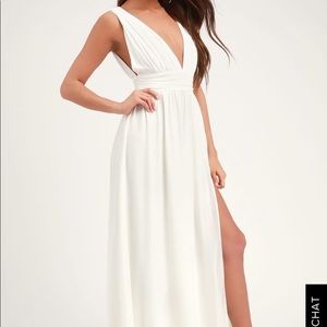 Lulu’s Heavenly Hues White Maxi Dress